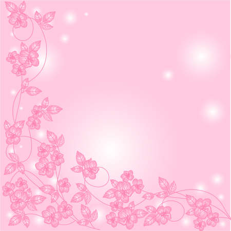 Abstract background with green leaves  Vector illustrationのイラスト素材