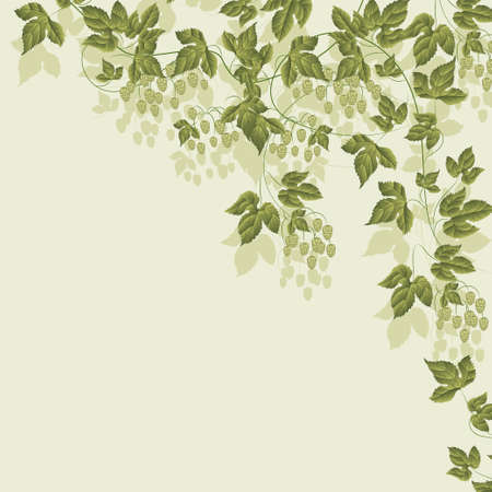 abstract background with green leaves. vector illustrationのイラスト素材