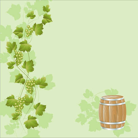 abstract background with green leaves. vector illustrationのイラスト素材