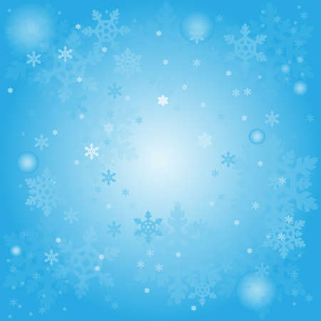 vector illustration winter abstract background with snowflakesのイラスト素材