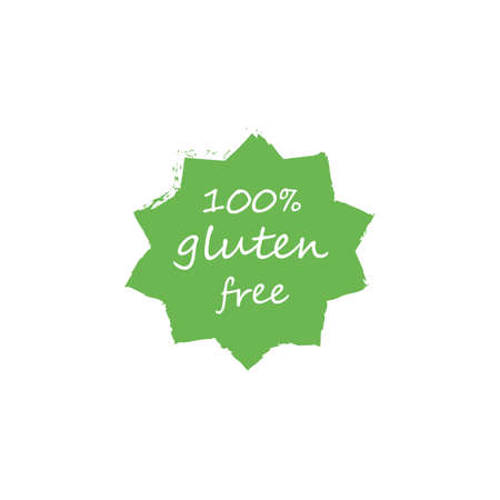100% Gluten Free food label. Vector illustrationのイラスト素材