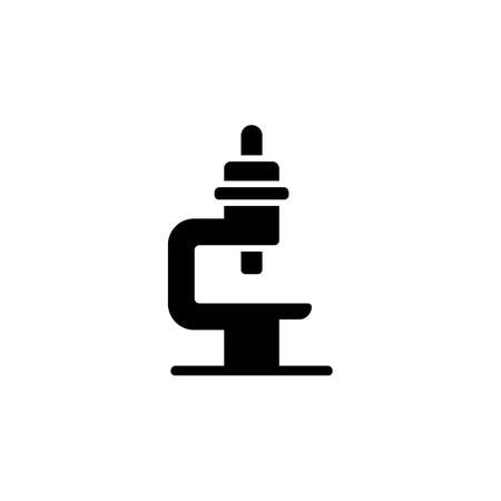 Microscope vector icon. Style is flat symbol, black color, rounded angles, white background. Vector iconのイラスト素材