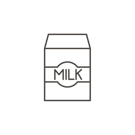 Milk vector icon. Simple element illustration from food concept. Milk vector icon. Drink concept vector illustration. on white backgroundのイラスト素材