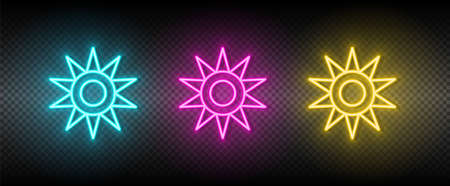 Spiritual symbol neon vector icon.のイラスト素材