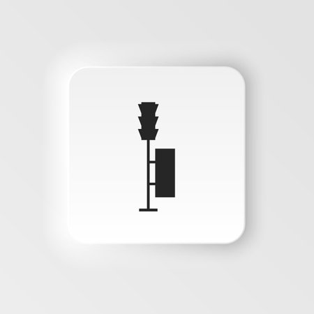 Empty object for advertising. Street advertising stand for design. mockup Illustration. billboard neumorphic style vector icon sign, signboard, modern banner. Vector icon .のイラスト素材