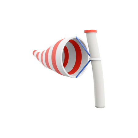 3d rendering windsock icon. 3d render wind direction tool icon. Windsockの写真素材