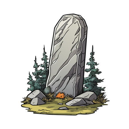 vector old cemetery, gravestone and headstone. RIP tombstone vector illustration on white backgroundのイラスト素材