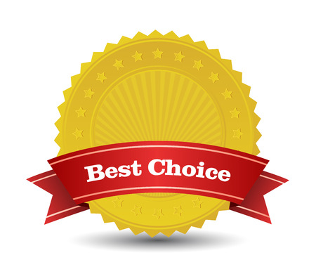 This image is a vector file representing best choice badge.のイラスト素材