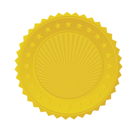  Gold Seal Badge.のイラスト素材