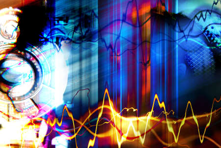 Digital illustration--great for music, science or business.