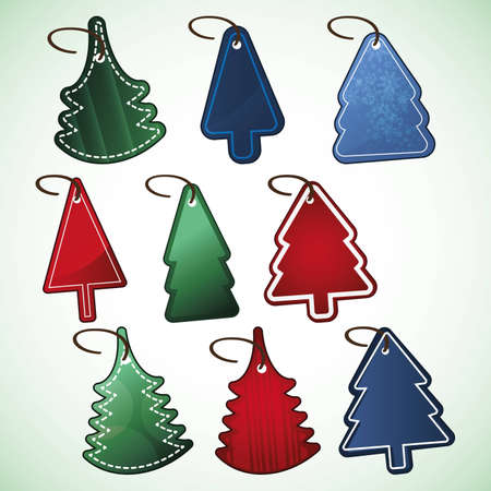 Christmas tree price tagsのイラスト素材
