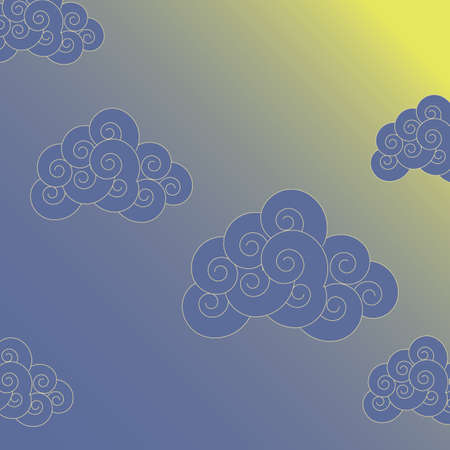 Stylized clouds backgroundのイラスト素材