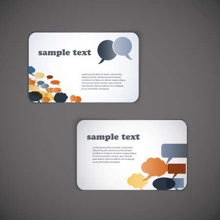 Set of business card templatesのイラスト素材