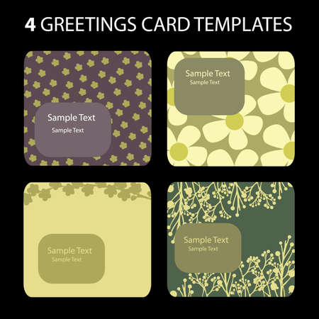 Greetings Card Templatesのイラスト素材