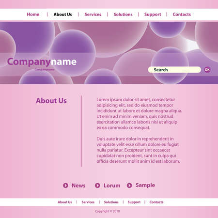 Website Templateのイラスト素材