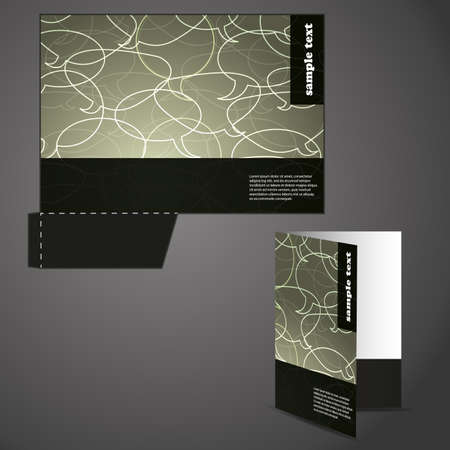 Corporate folder with die cut designのイラスト素材