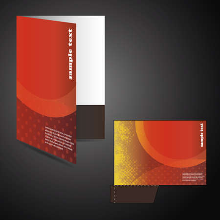 Corporate folder with die cut designのイラスト素材