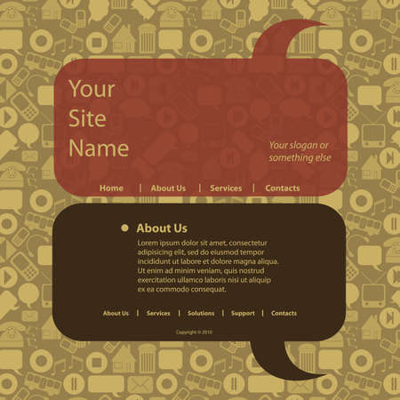 Website Templateのイラスト素材