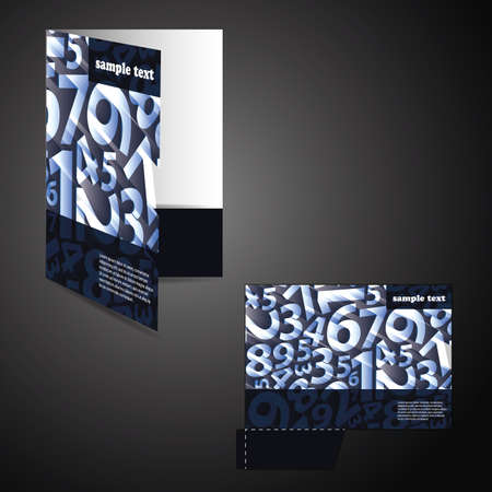 Corporate folder with die cut design のイラスト素材