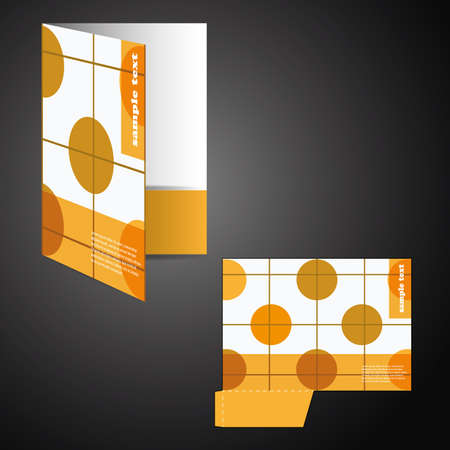 Corporate folder with die cut design のイラスト素材