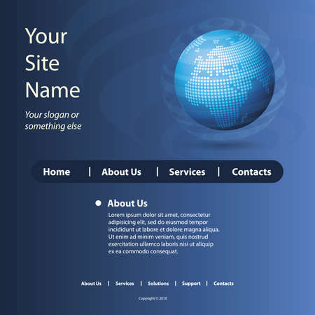 Website Template のイラスト素材
