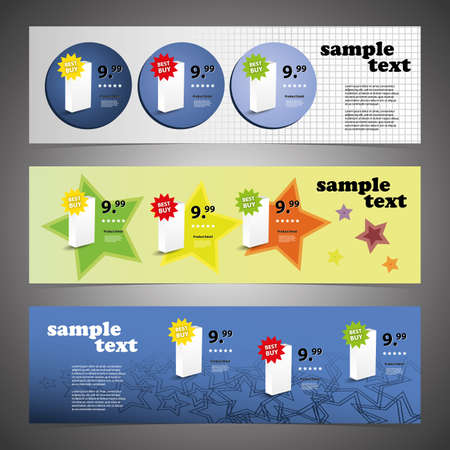 Header Design Setのイラスト素材