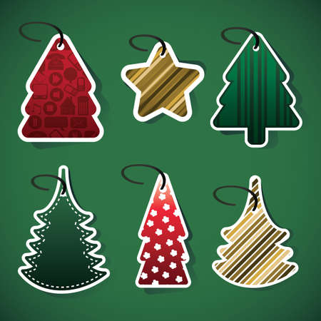 Christmas tree price tagsのイラスト素材