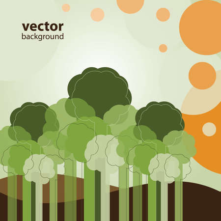 Greeting Card with Treesのイラスト素材