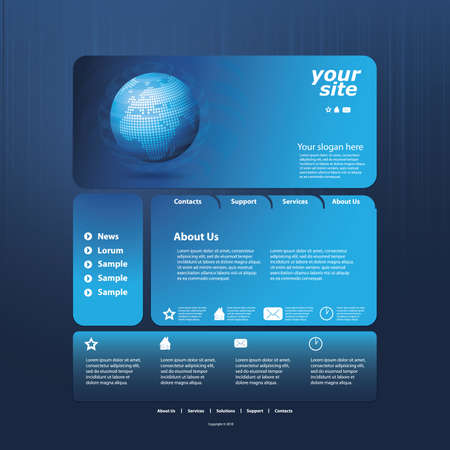Abstract business web site design template vectorのイラスト素材