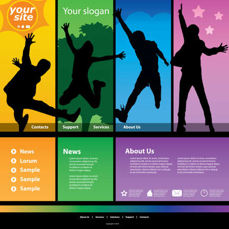 Website templateのイラスト素材