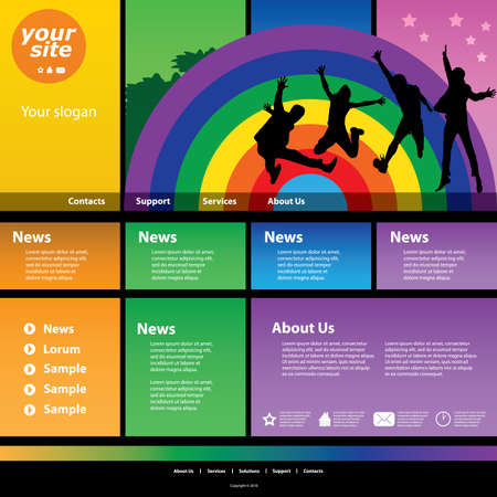 Website templateのイラスト素材