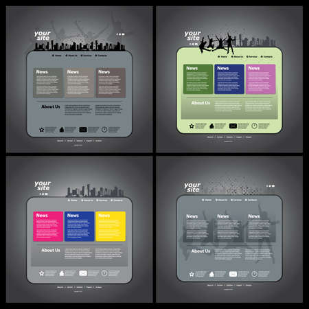 Website templateのイラスト素材