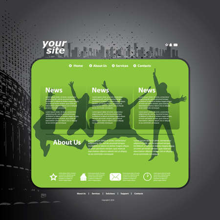 Website templateのイラスト素材