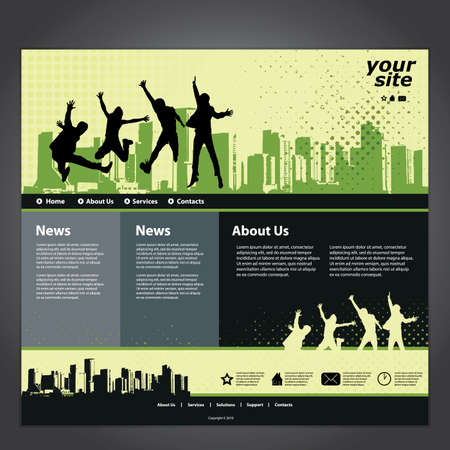 Website templateのイラスト素材