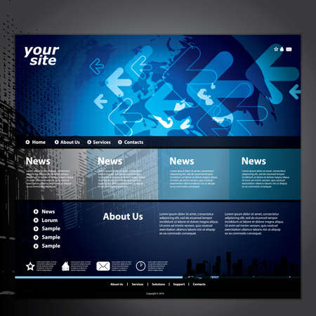 Website templateのイラスト素材