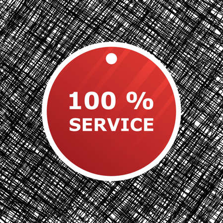 100 % service labelのイラスト素材