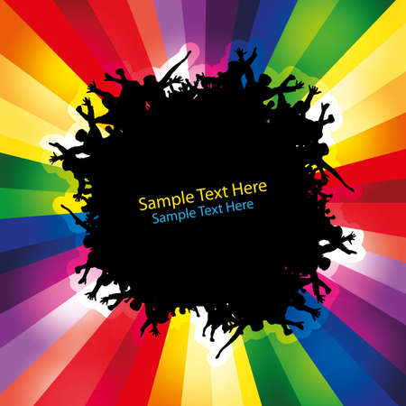 Party People Vector Backgroundのイラスト素材