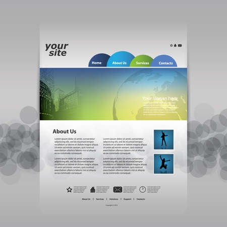 Website Templateのイラスト素材