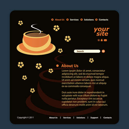 Website templateのイラスト素材