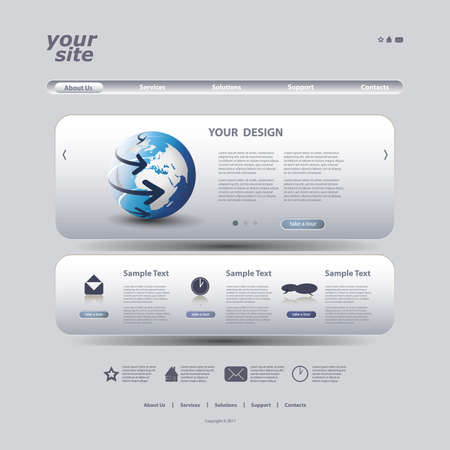 Website templateのイラスト素材