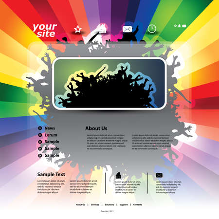Music Website Templateのイラスト素材