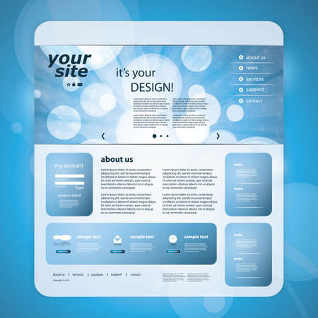 Website templateのイラスト素材