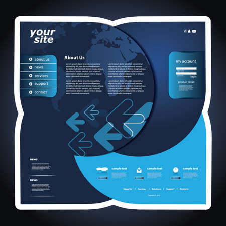 Website Templateのイラスト素材