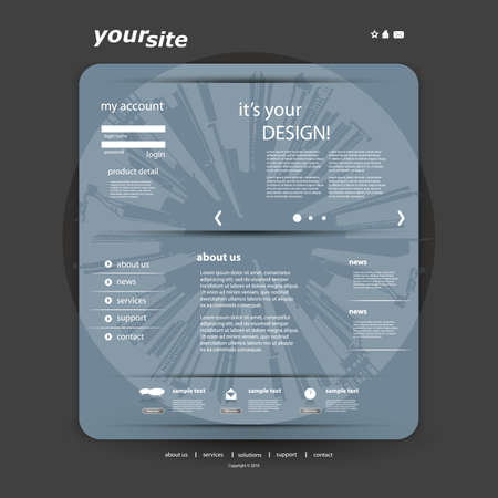 Website Templateのイラスト素材