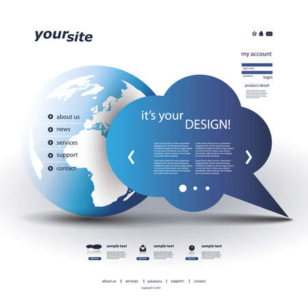 Website Templateのイラスト素材