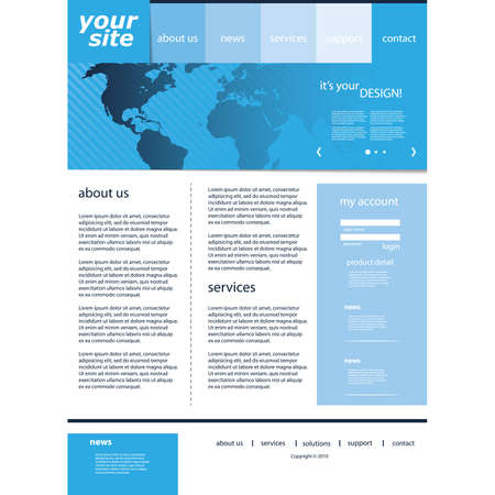 Website templateのイラスト素材