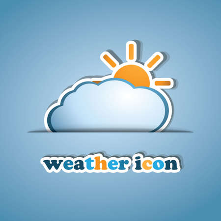 Sun and Cloud - label designのイラスト素材
