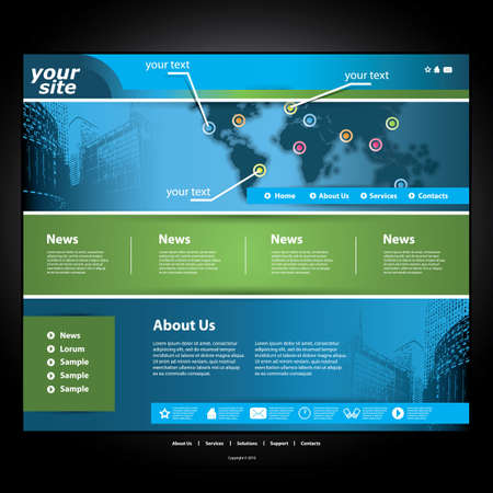 Website Templateのイラスト素材