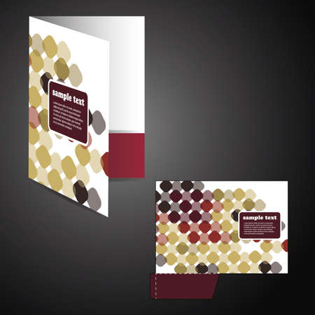 Corporate folder with die cut designのイラスト素材