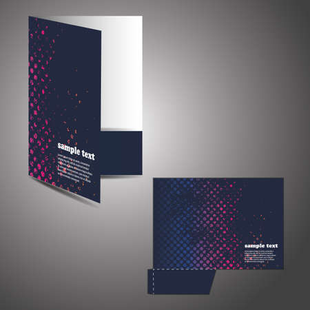 Corporate folder with die cut designのイラスト素材